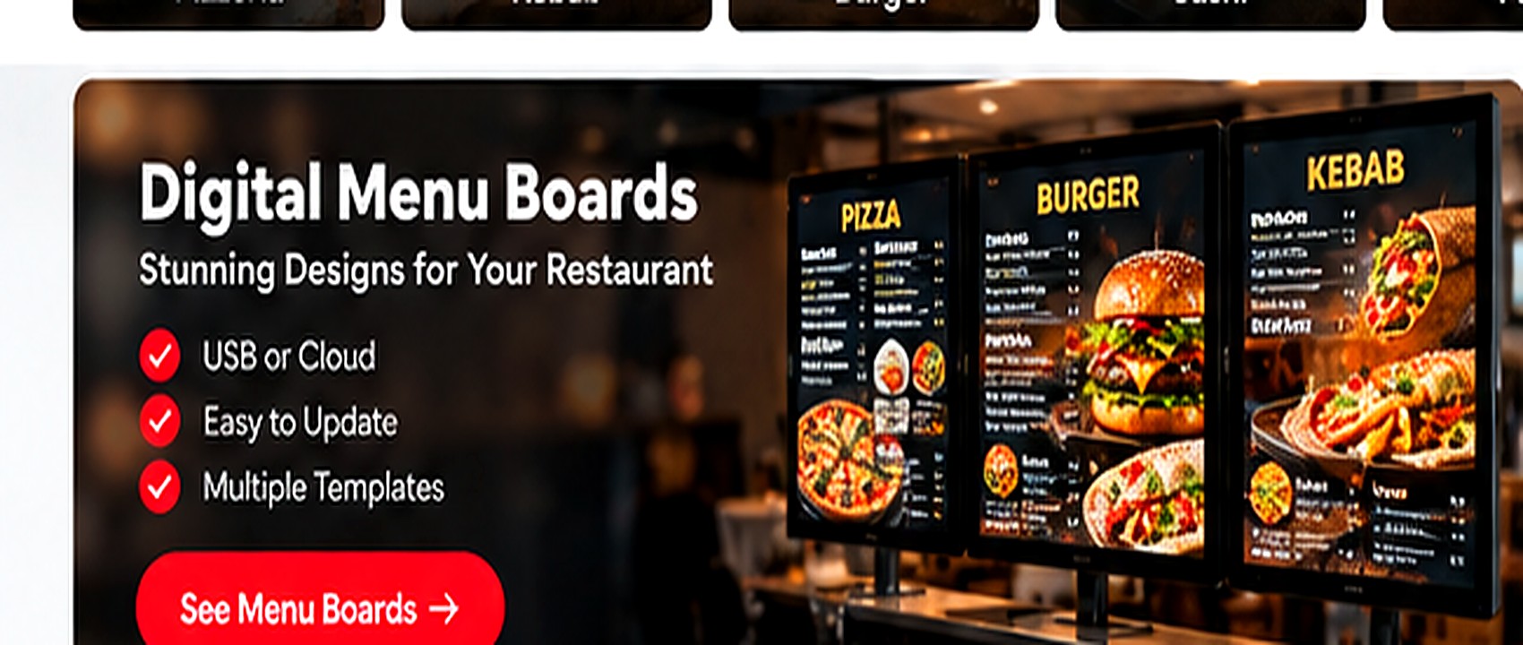 Ordrivo digital menu boards